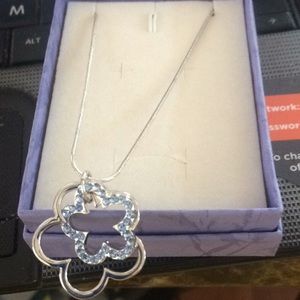 Brand new double free form necklace